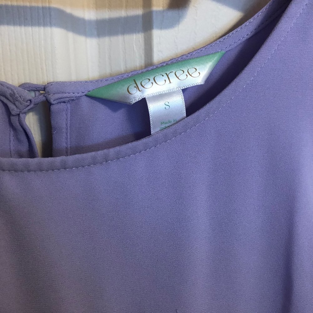 Womens Decree Layered Dress in Lavender Size S - Picture 4 of 4